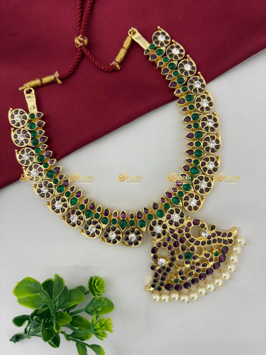 Bharatanatyam Kemp Necklaces: Classic Designs with Timeless Appeal BBN-004