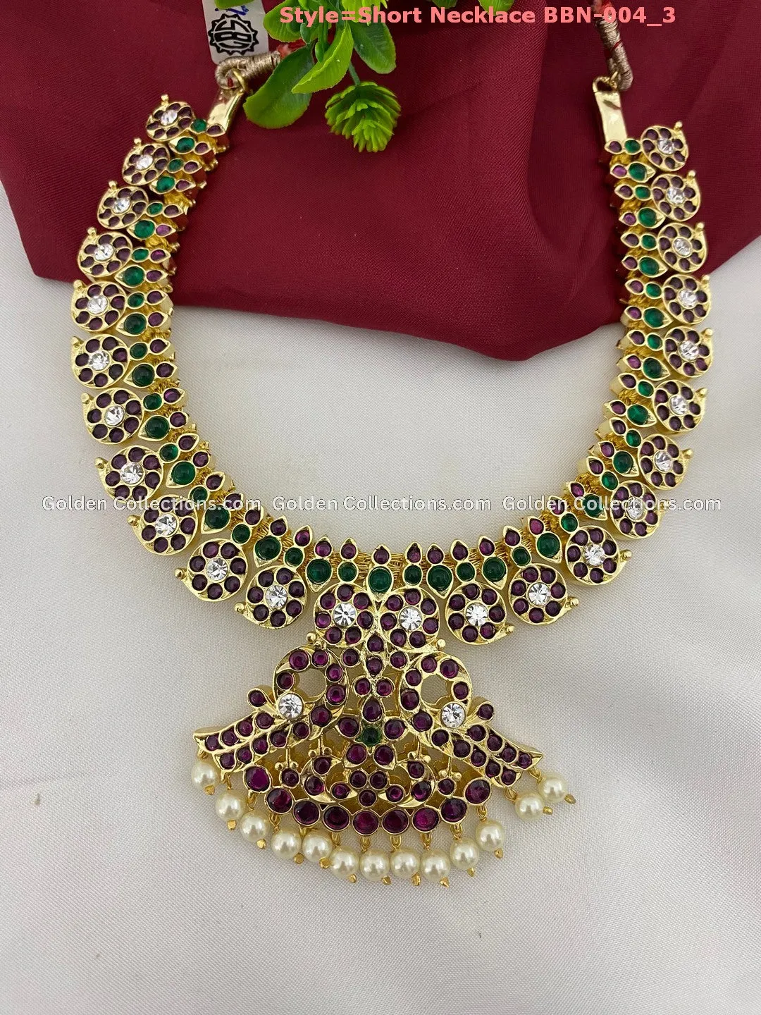 Bharatanatyam Kemp Necklaces: Classic Designs with Timeless Appeal BBN-004