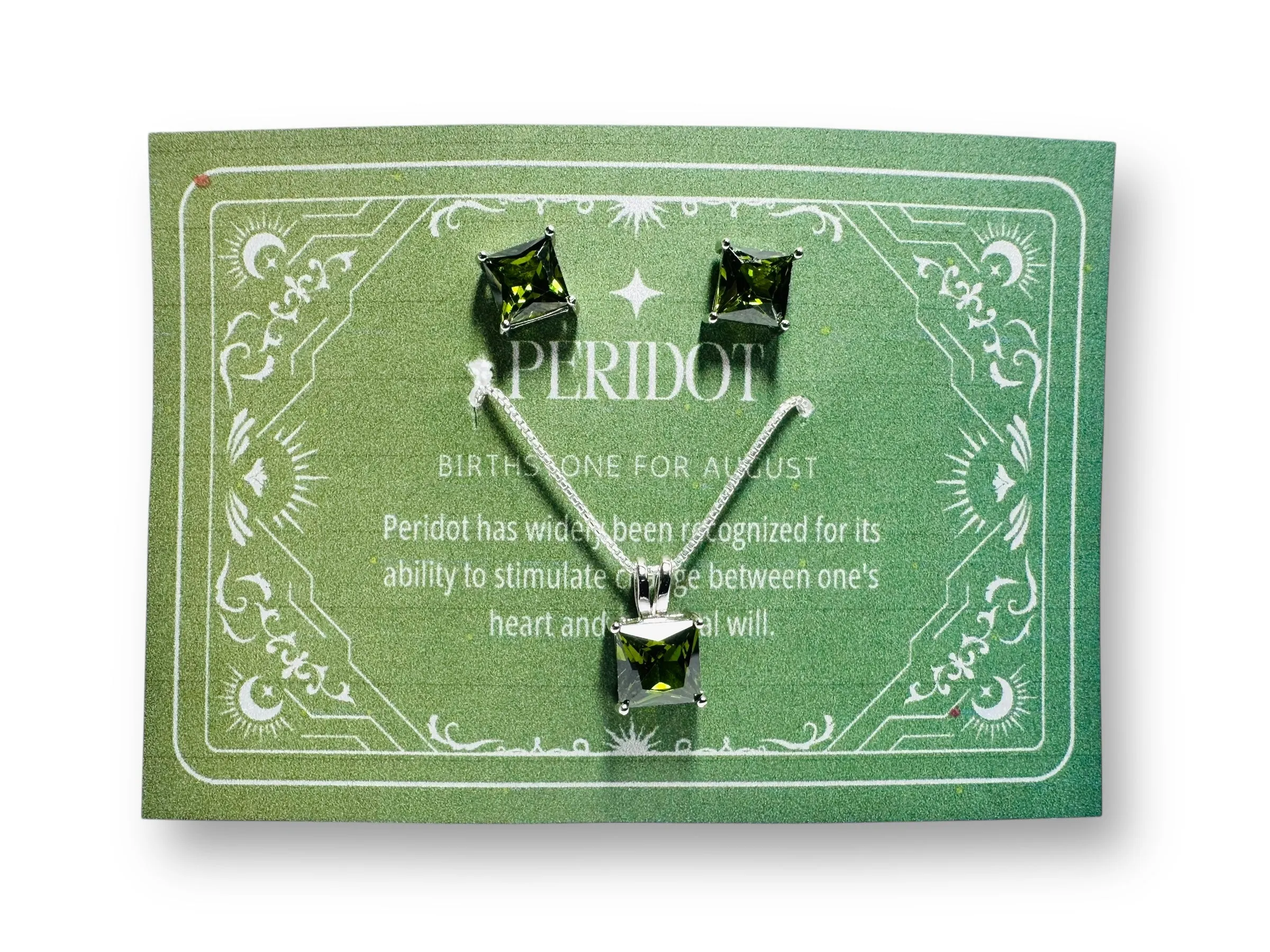 Birthstone Jewelry Set, Gemstone Earrings and Necklace sets