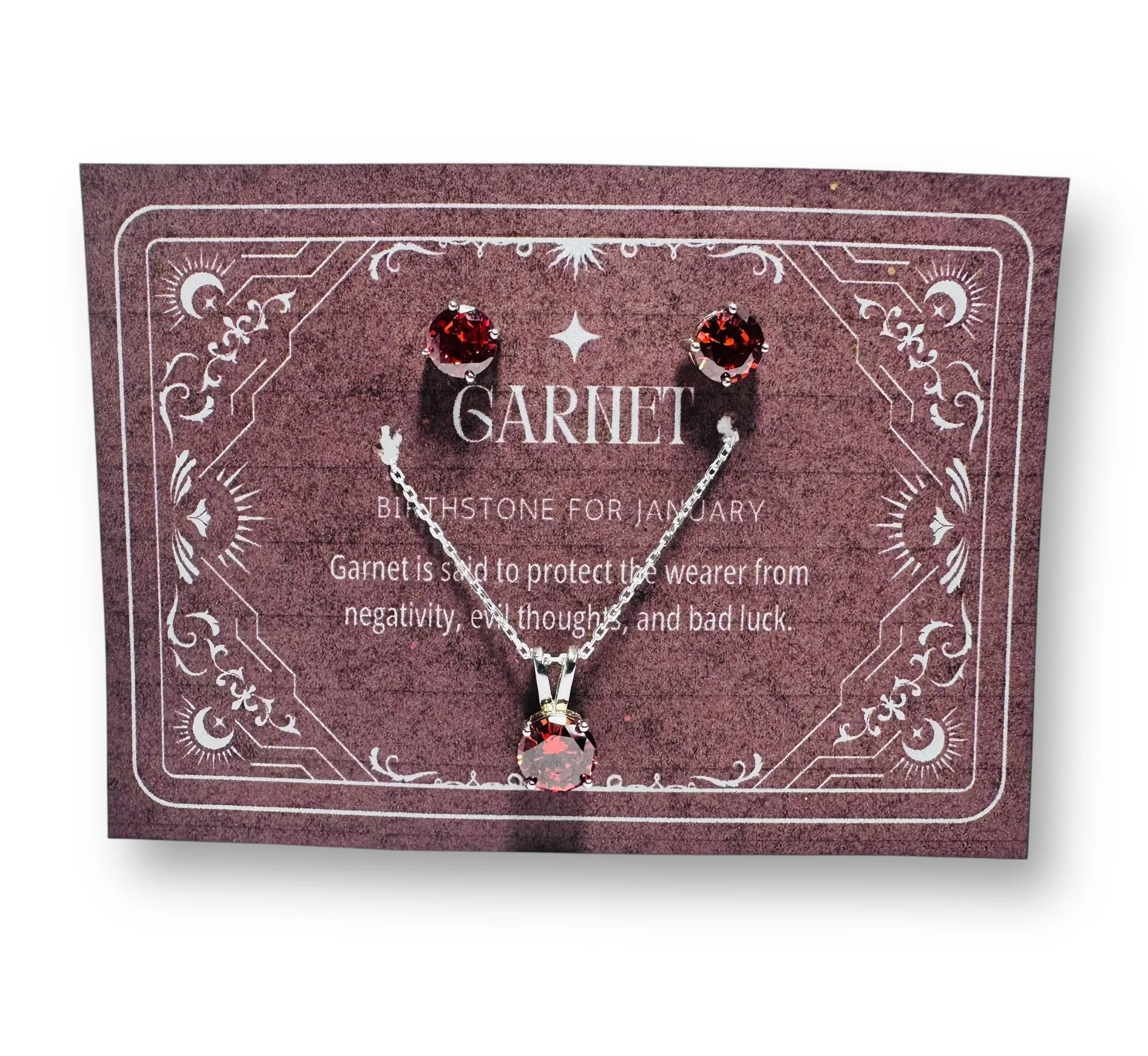 Birthstone Jewelry Set, Gemstone Earrings and Necklace sets
