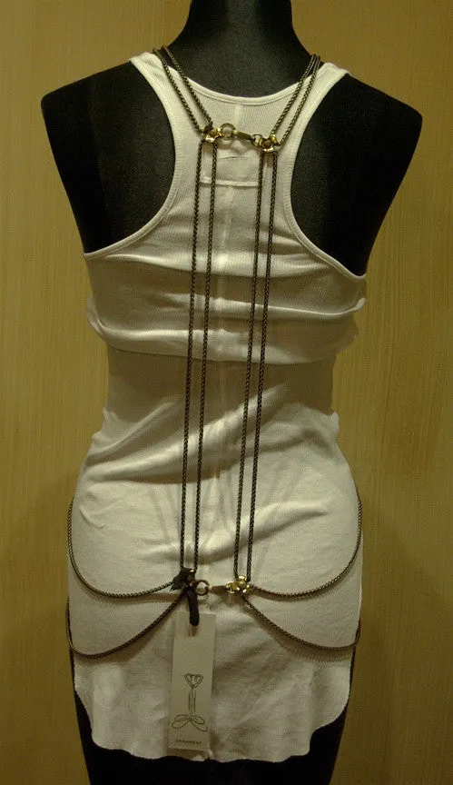 Bliss Lau Ornament Top Gold Chain Vest