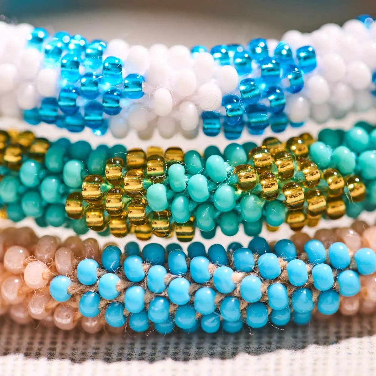 Blue Crush | Himalayan Glass Bead Bracelet