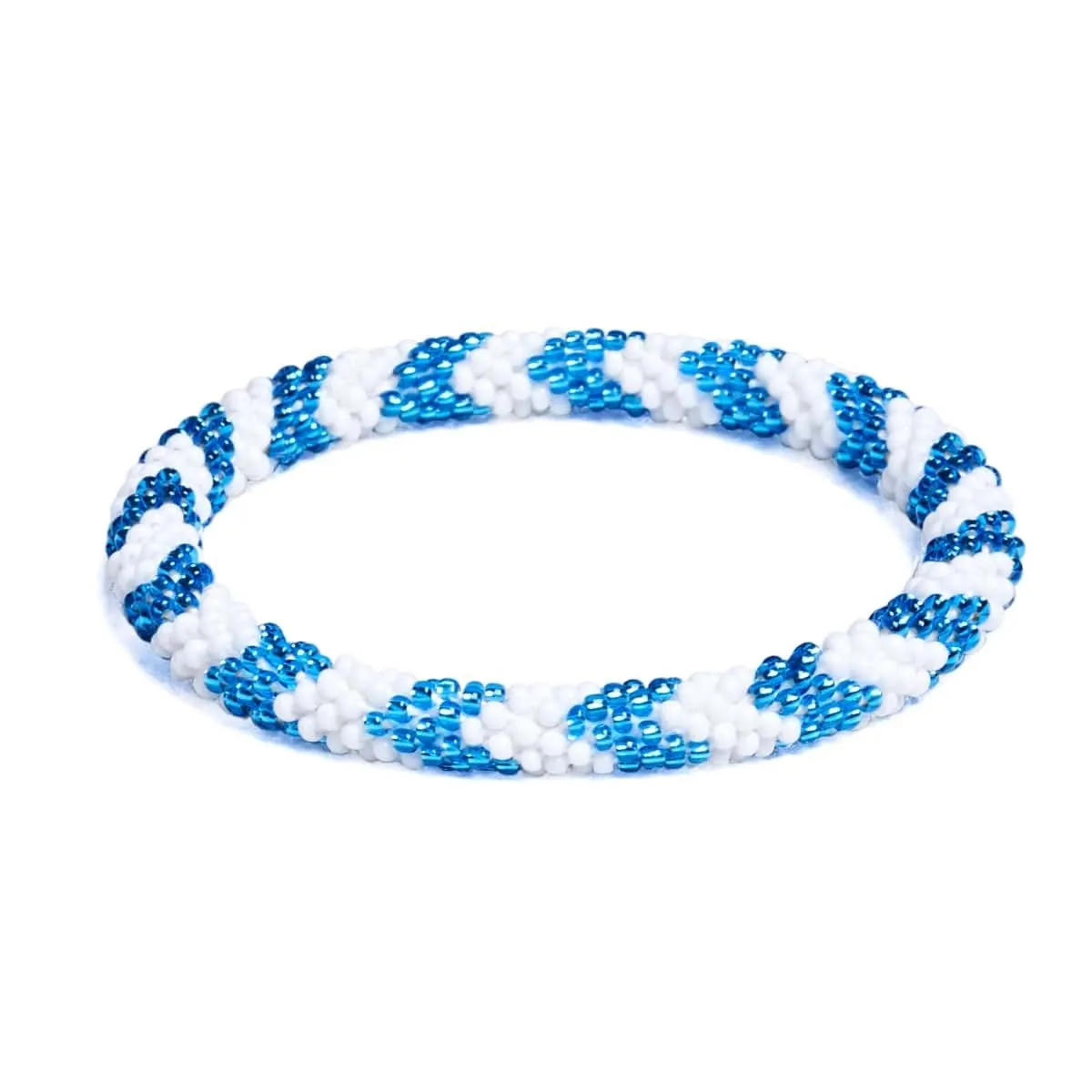 Blue Crush | Himalayan Glass Bead Bracelet