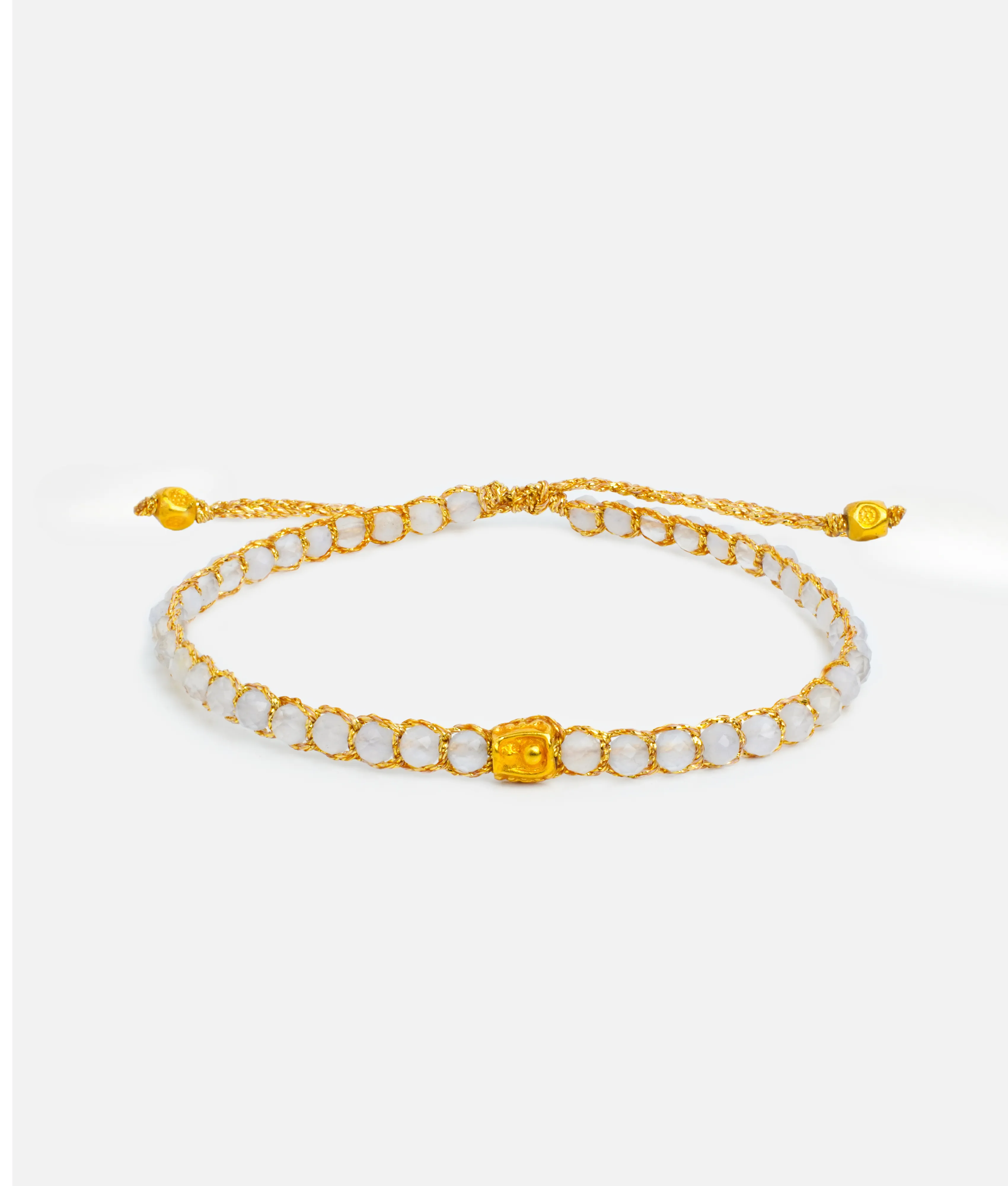 Blue Lace Bracelet | Gold