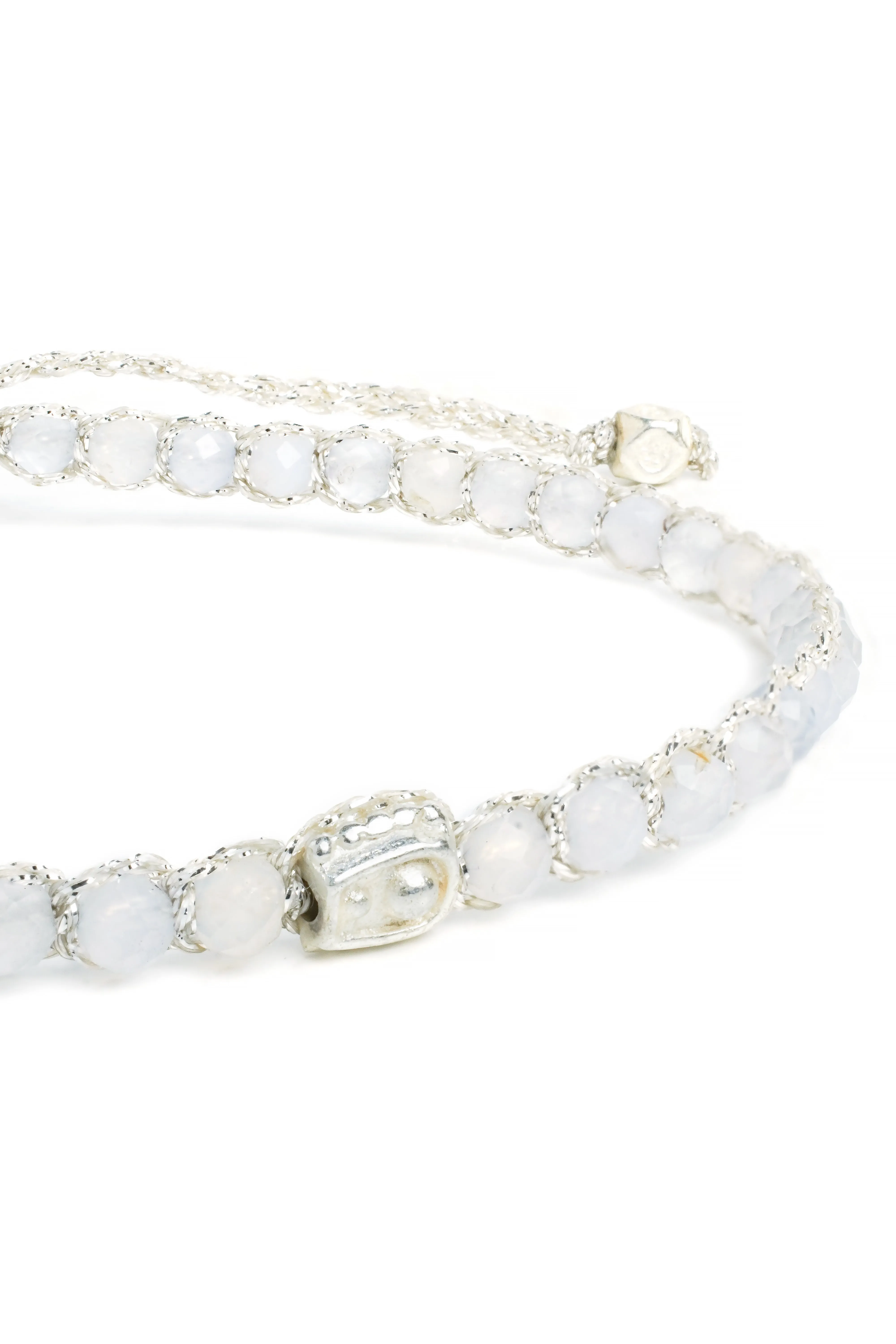 Blue Lace Bracelet | Silver