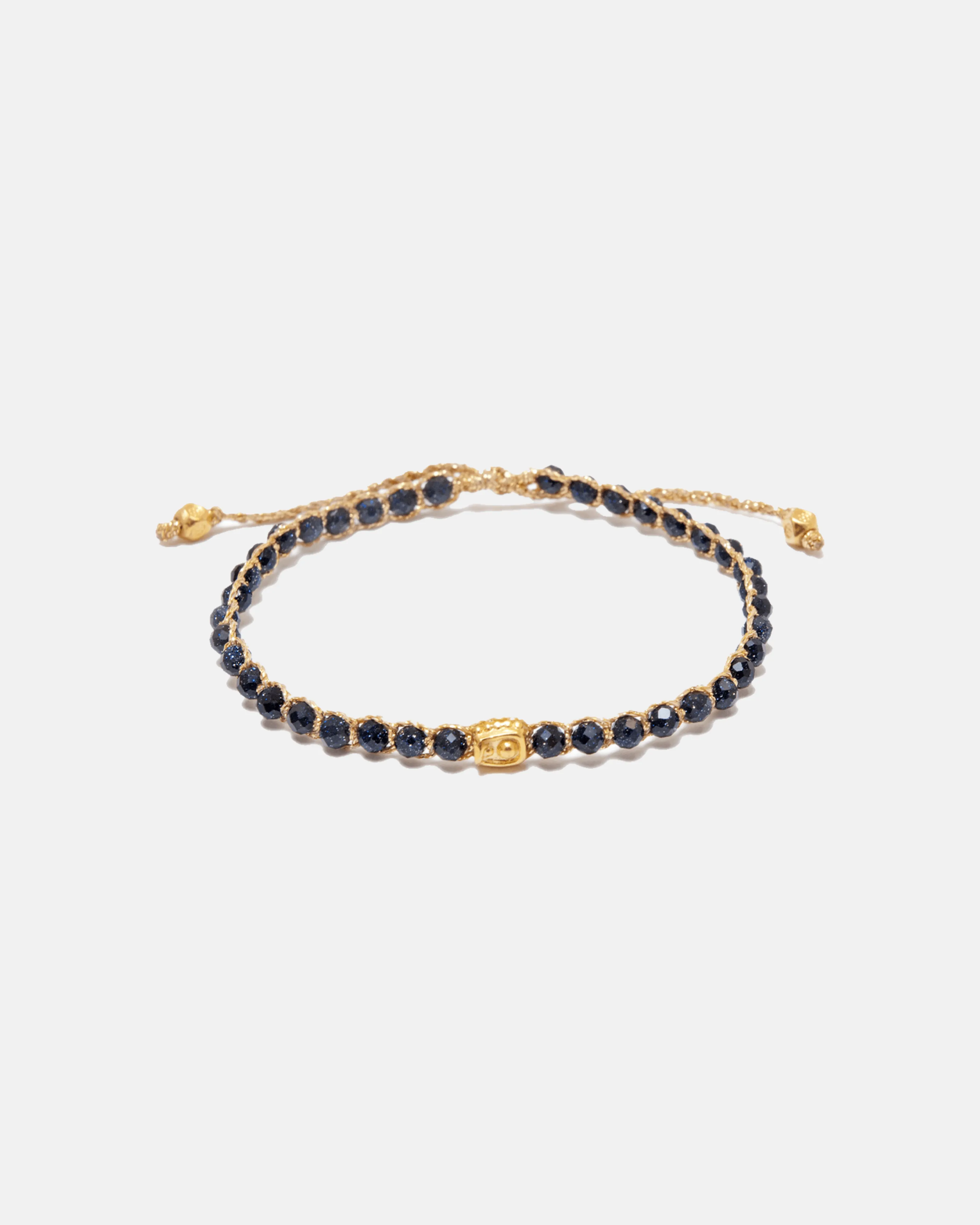 Blue Sandstone Bracelet | Gold