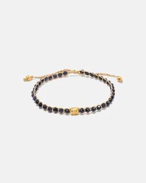 Blue Sandstone Bracelet | Gold