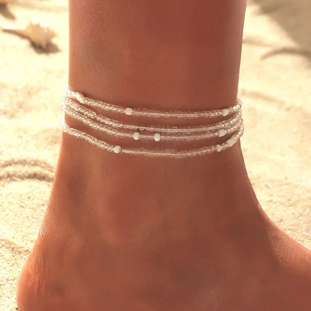 Bohemia Beads Ankle Bracelet Body Jewelry Summer Handmade Beach Anklets For Women Waistchain Foot Chain Girls Accessories Gifts