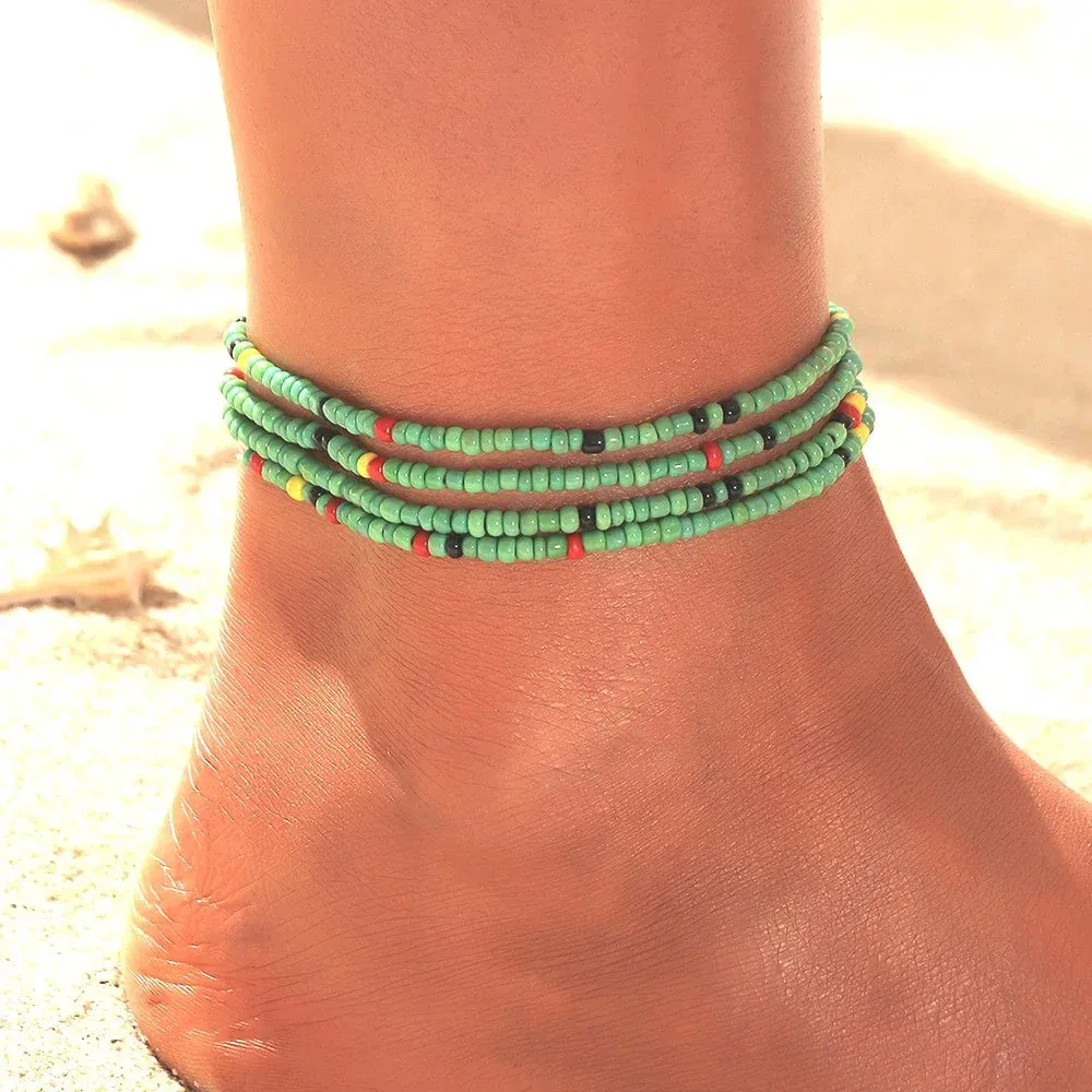 Bohemia Beads Ankle Bracelet Body Jewelry Summer Handmade Beach Anklets For Women Waistchain Foot Chain Girls Accessories Gifts