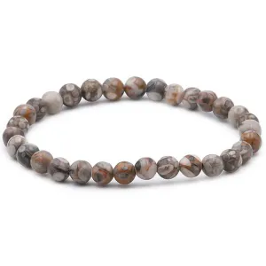 Bracelet agate fossile Etats-Unis AB (boules 5-6mm)