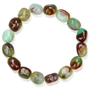 Bracelet Chrysoprase Australie A  (pierres roulées 10-12mm)