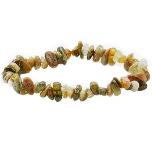 Bracelet grenat vert grossulaire Mali A (perles baroques)