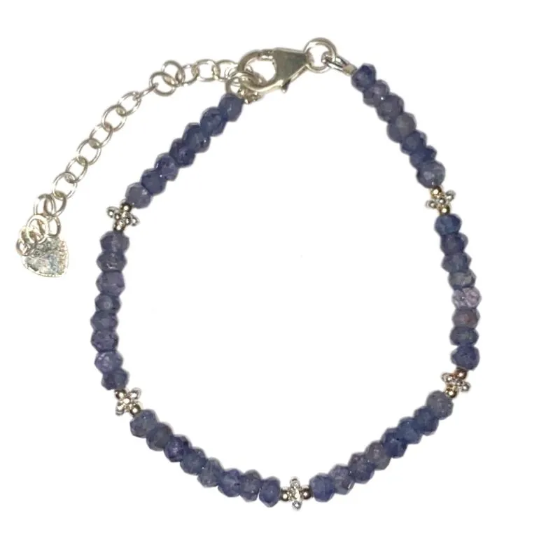 Bracelet iolite Inde AA argent 925