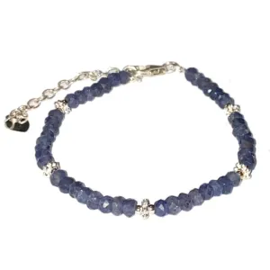 Bracelet iolite Inde AA argent 925