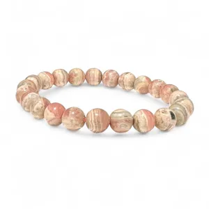 Bracelet rhodochrosite Argentine A  (boules 7,5-8,5mm)