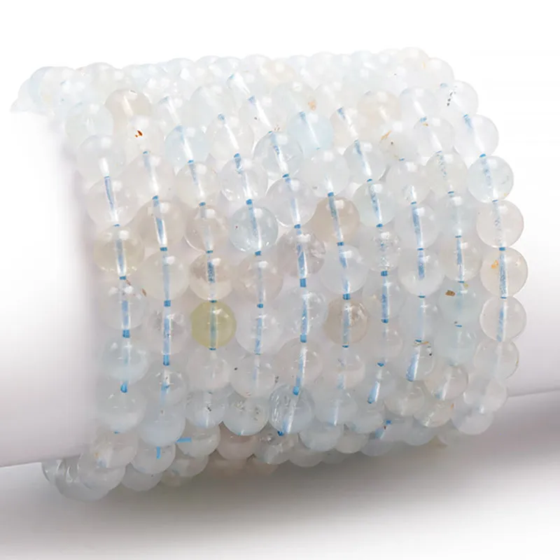 Bracelet topaze bleue Zimbabwe AAA (boules 7,5-8,5mm)
