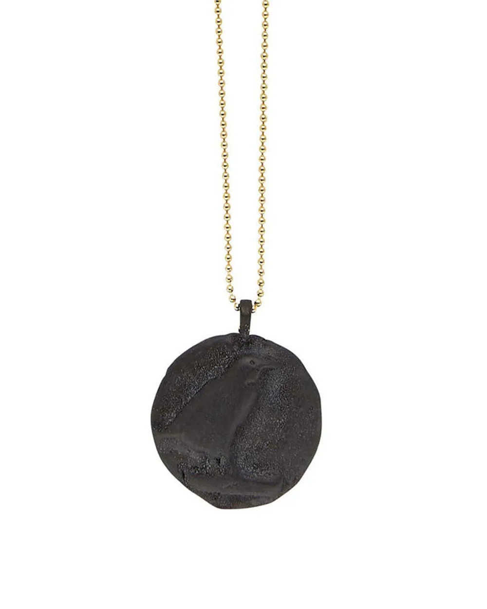 Bronze Raven Cameo Pendant