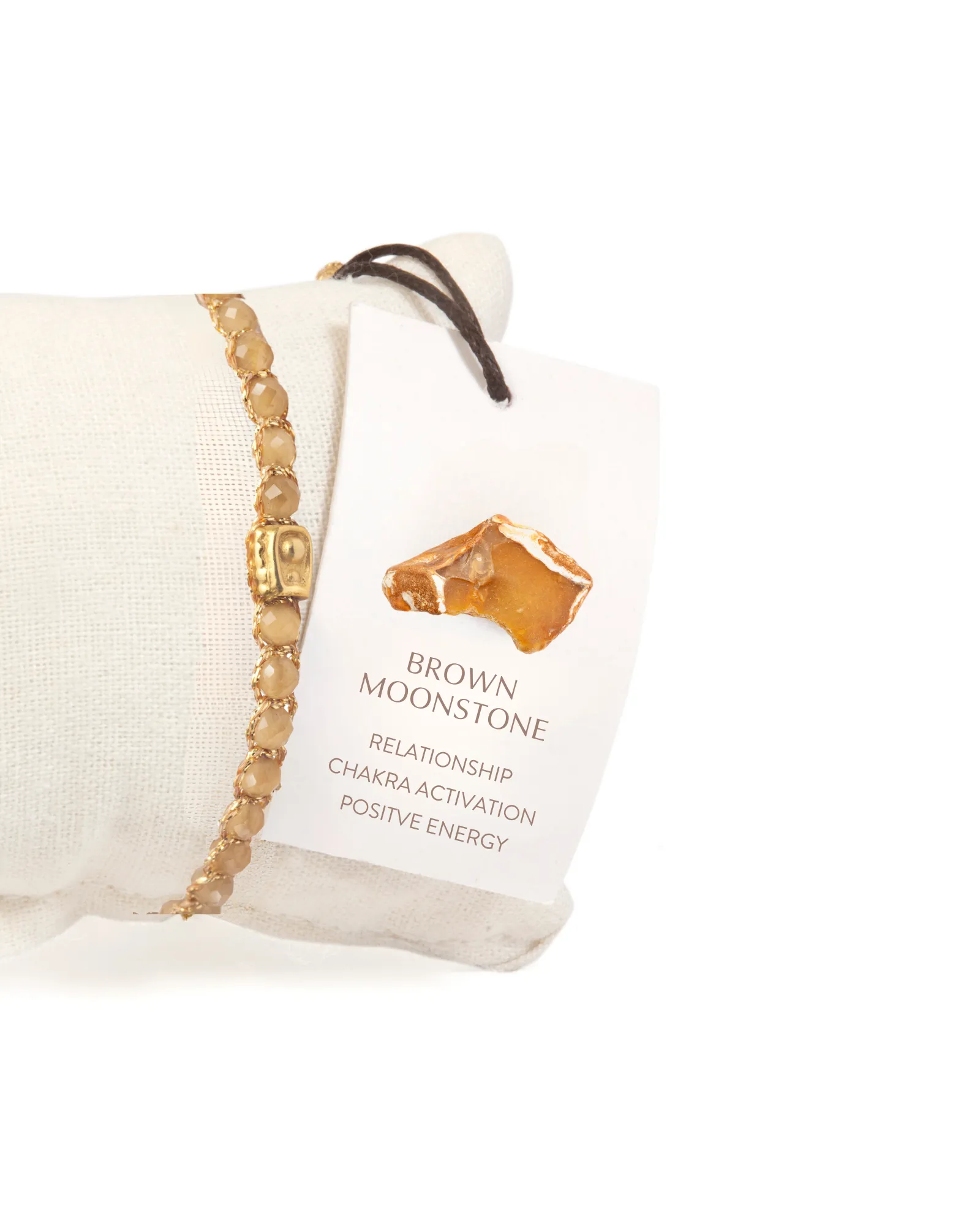 Brown Moonstone Bracelet | Gold