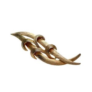 Brushed Gold Vintage Corocraft Brooch