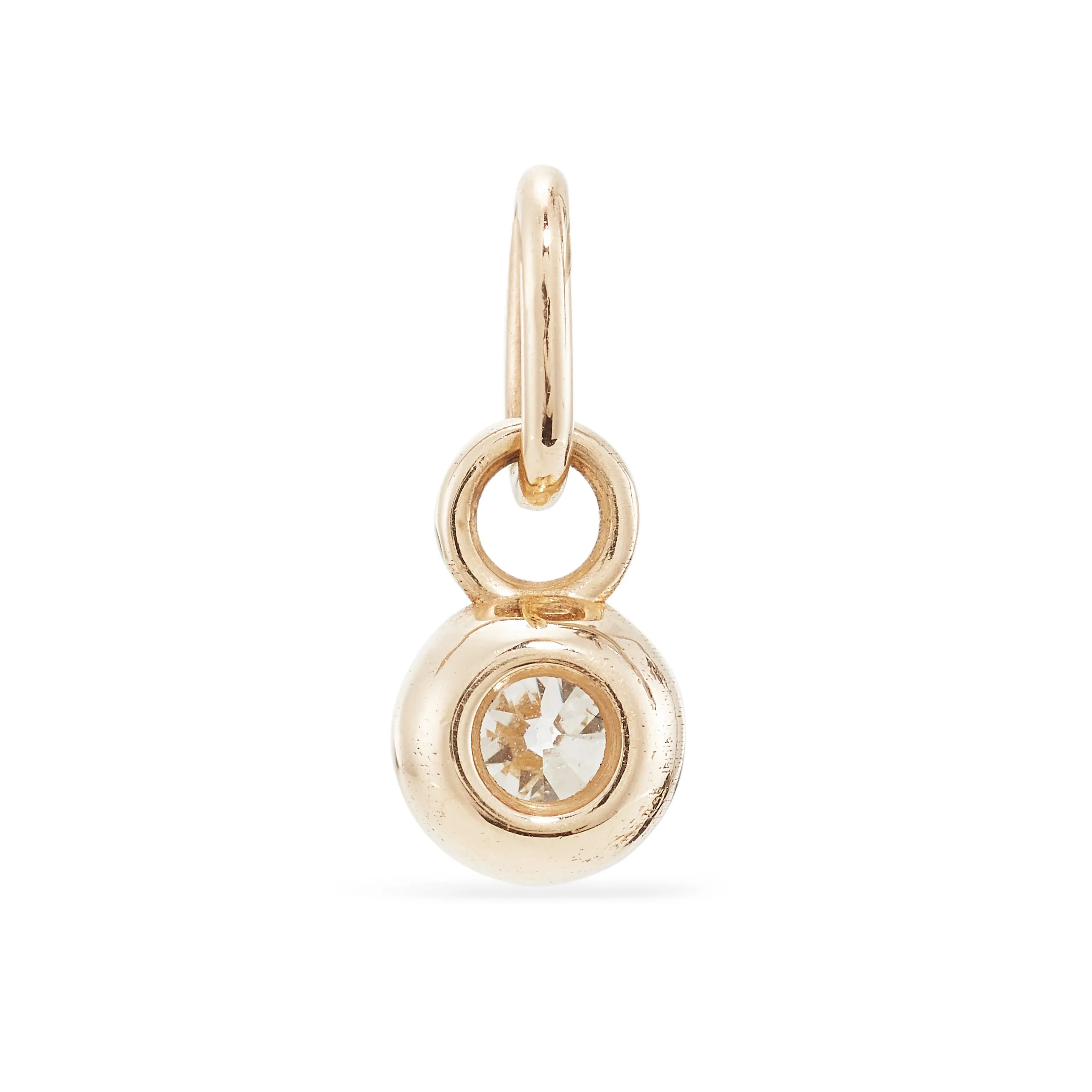 Bubble Bezel Repurposed Antique Old European Cut Diamond Pendant