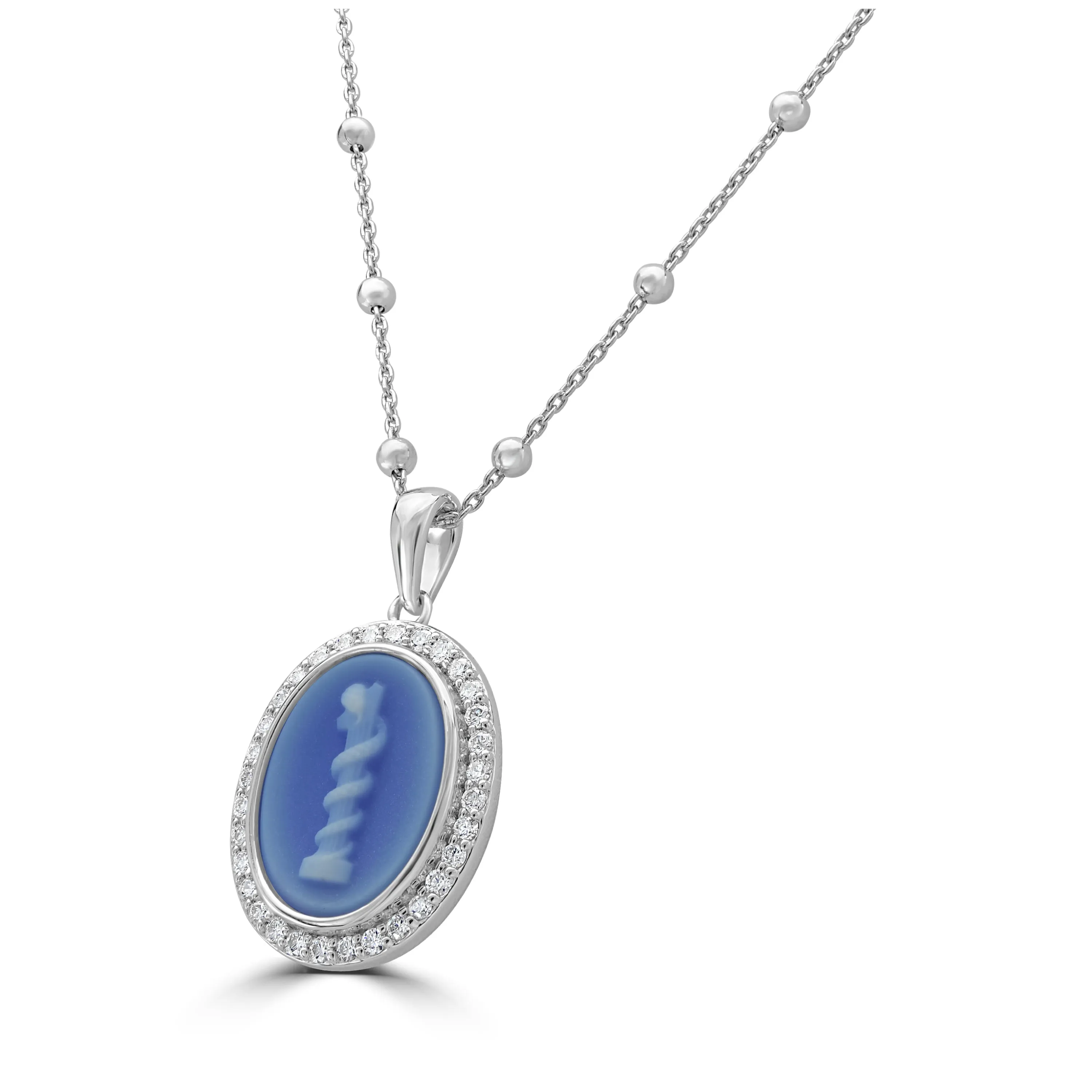 Cameo Pendant White Topaz