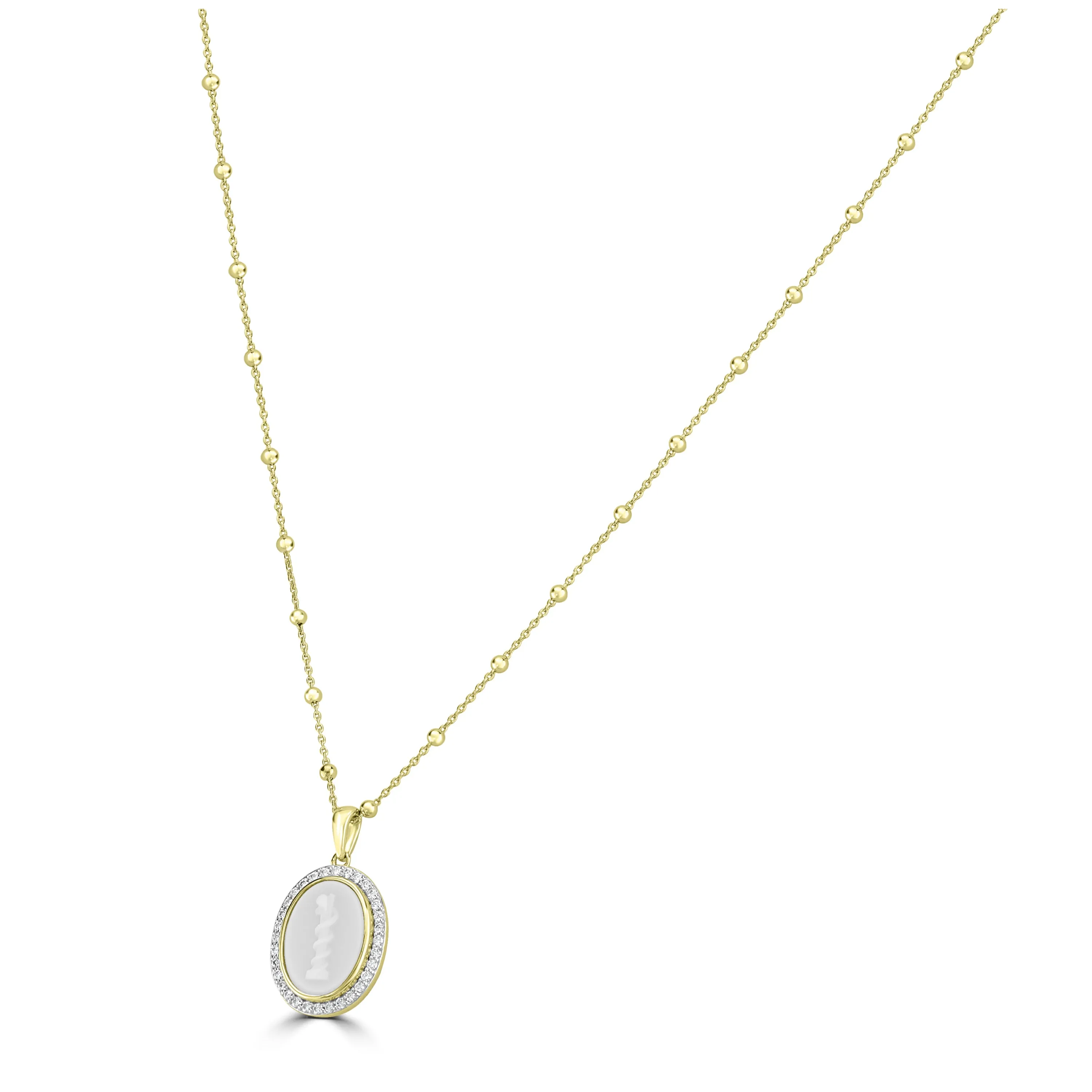 Cameo Pendant White Topaz