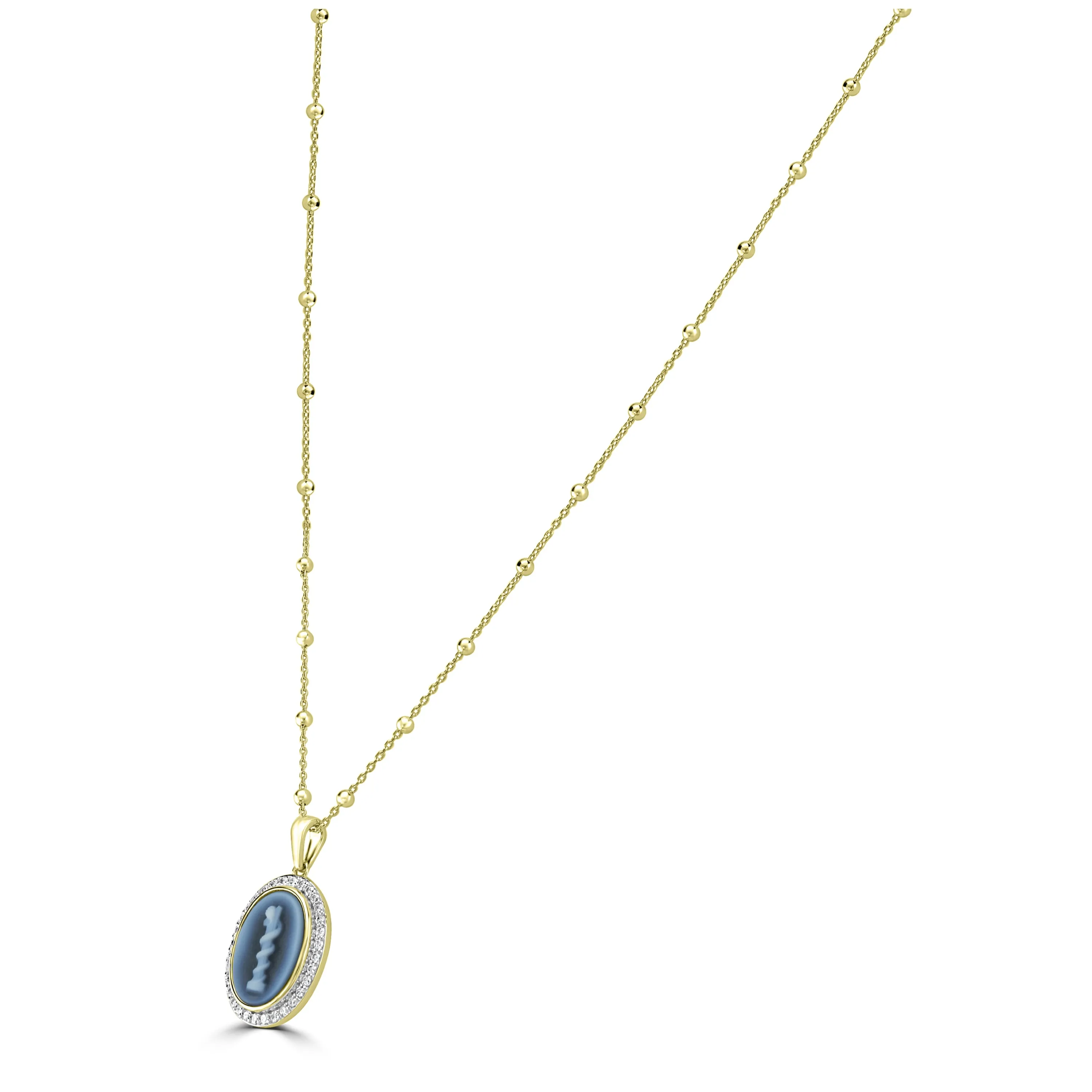 Cameo Pendant White Topaz