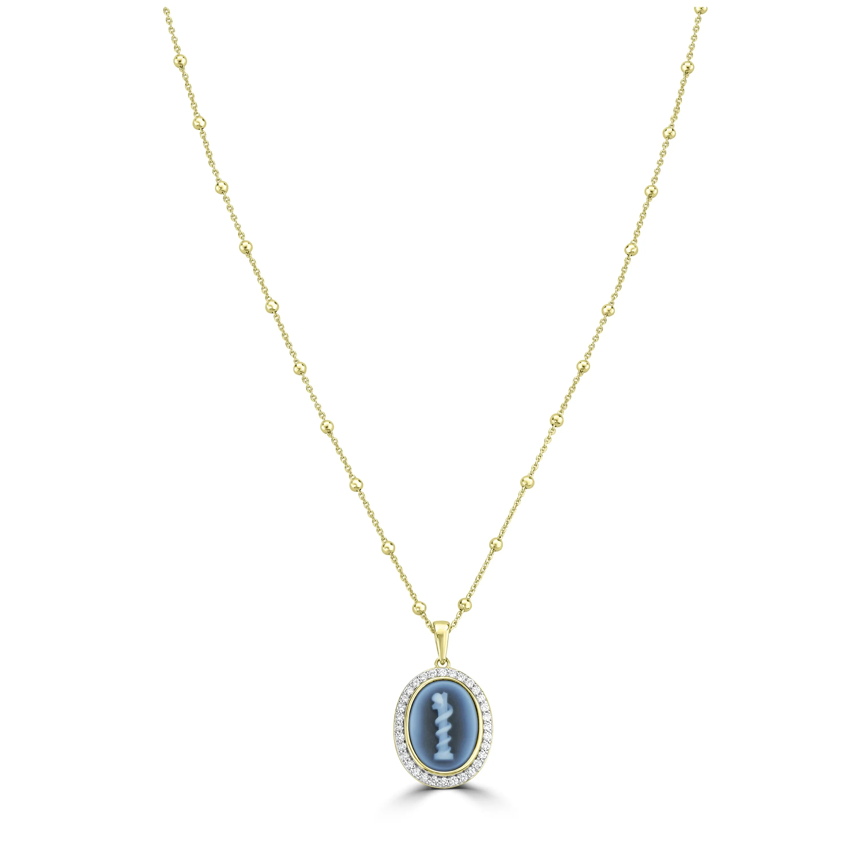 Cameo Pendant White Topaz
