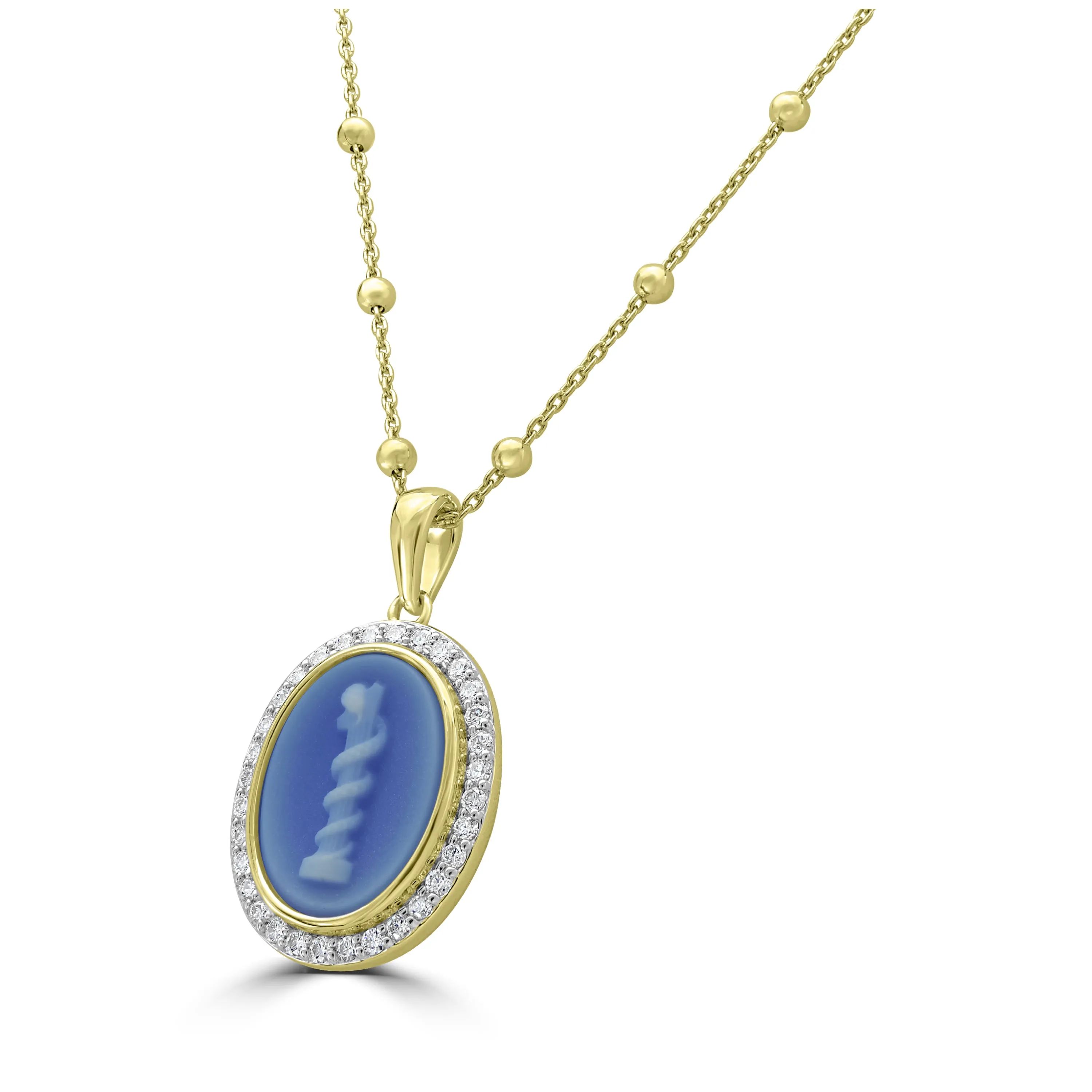 Cameo Pendant White Topaz