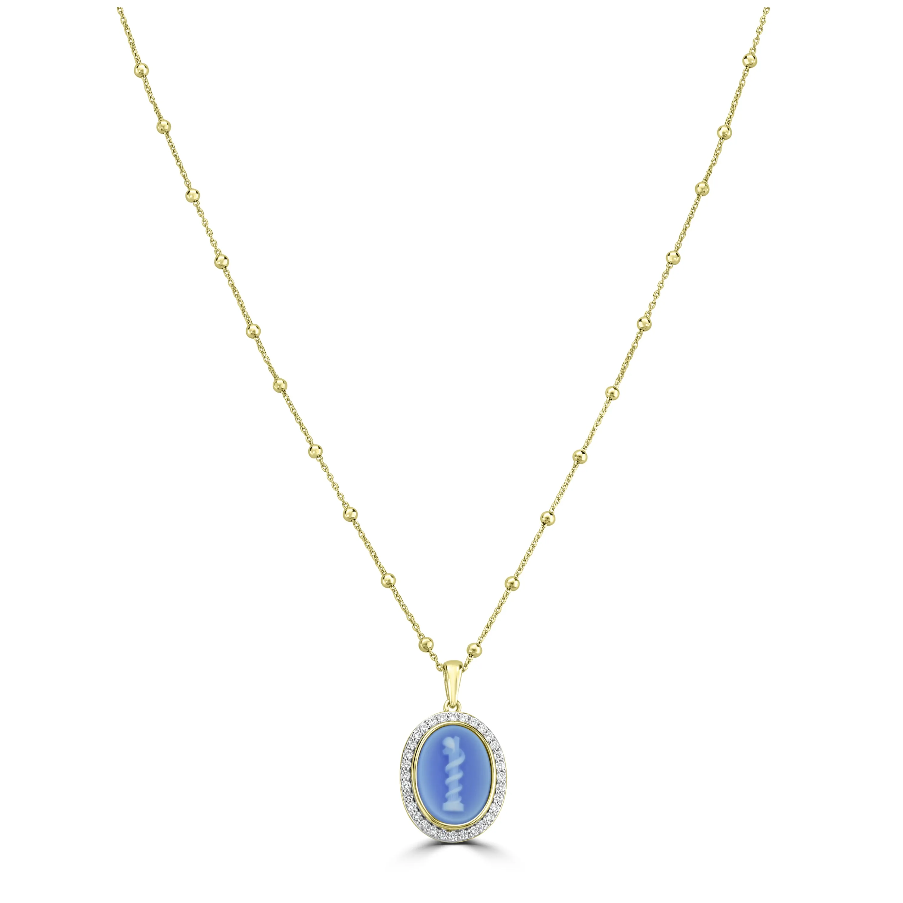 Cameo Pendant White Topaz
