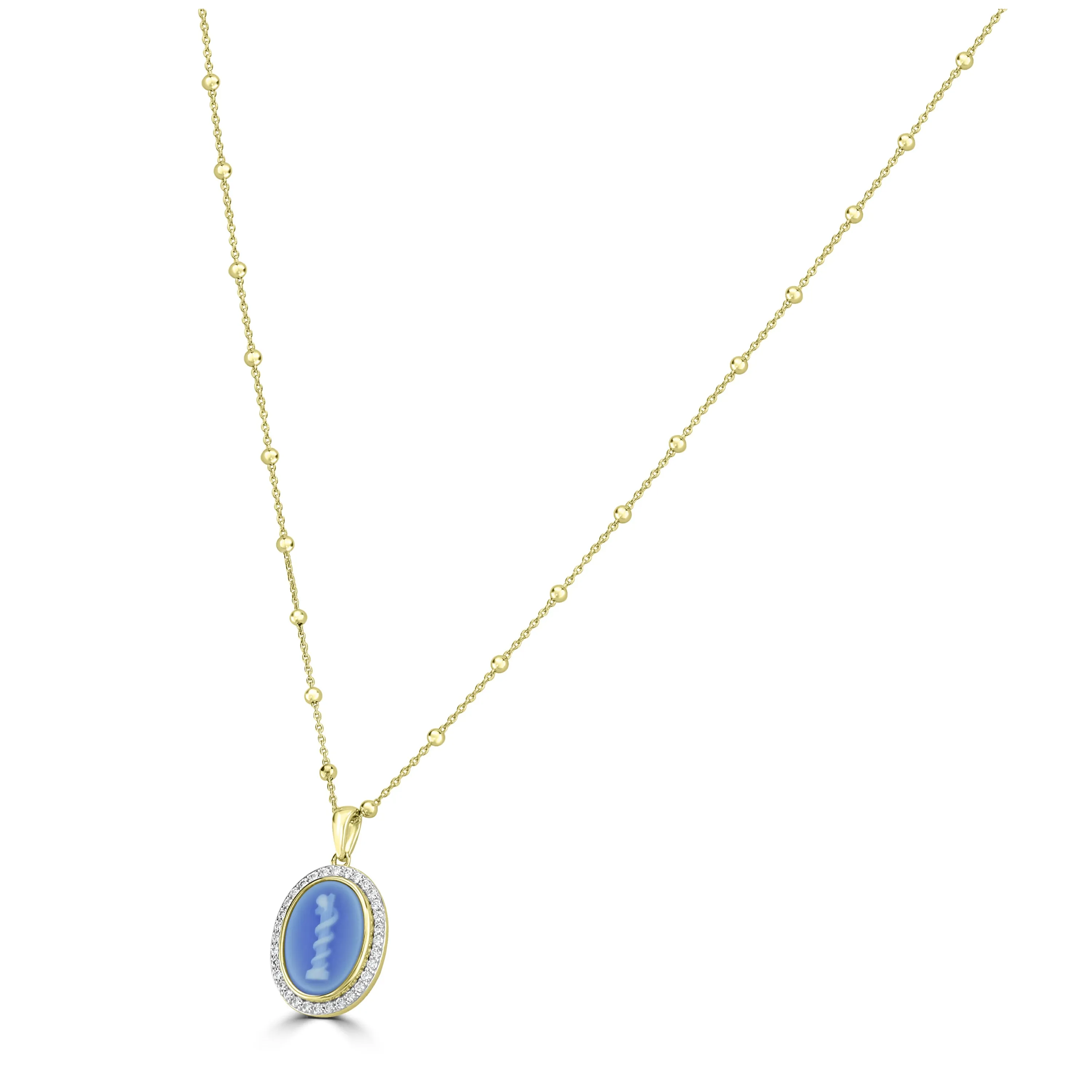 Cameo Pendant White Topaz