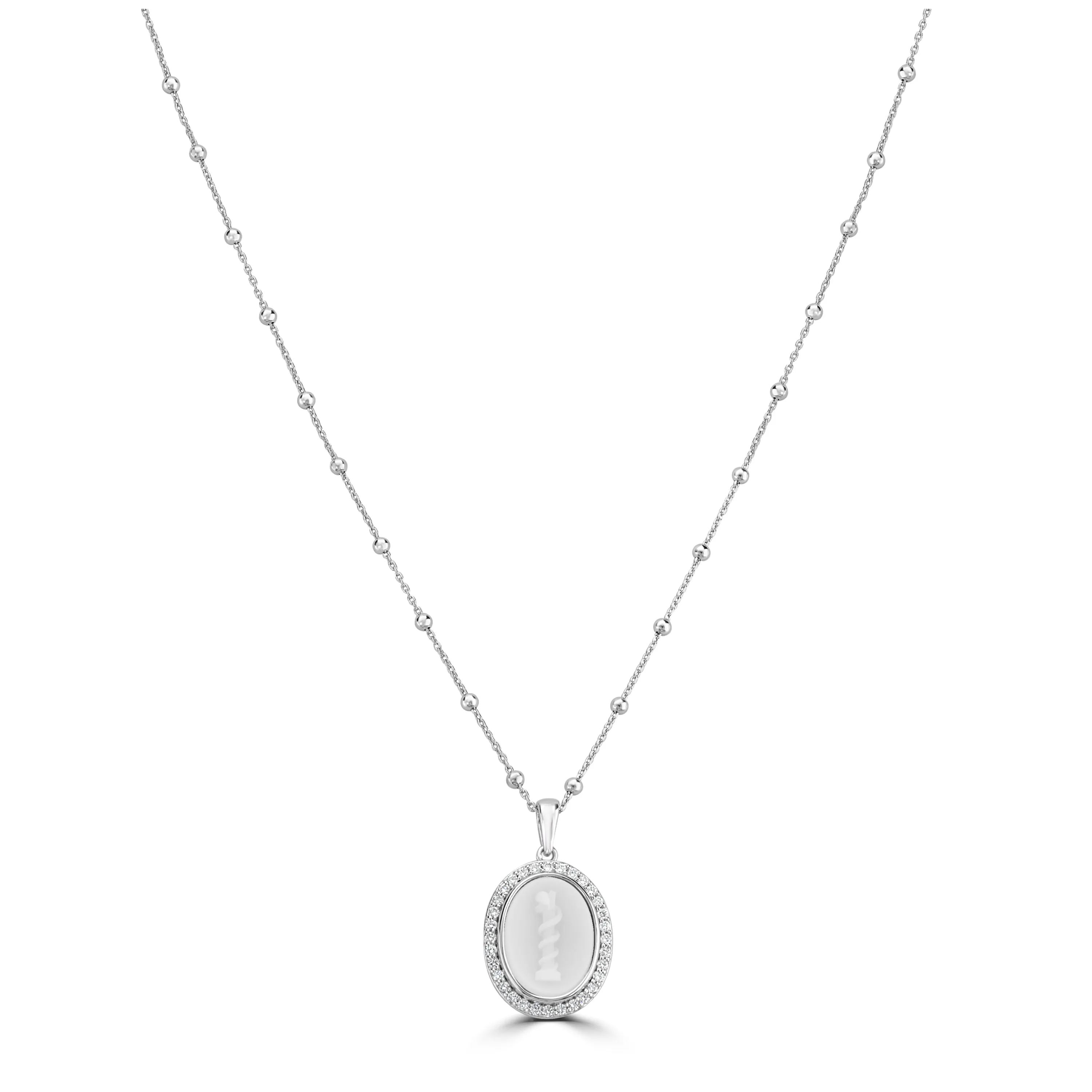 Cameo Pendant White Topaz