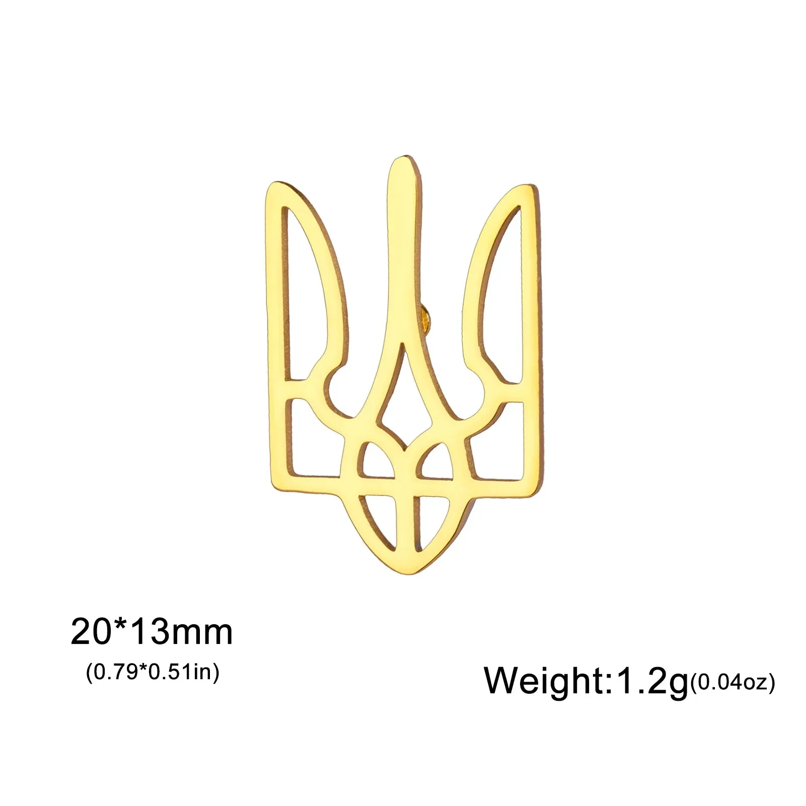 Cazador Ukraine National Symbol Brooch Pin for Men Women Gold Color Stainless Steel Jewelry Suit Collar Badges 2025 Wholesale