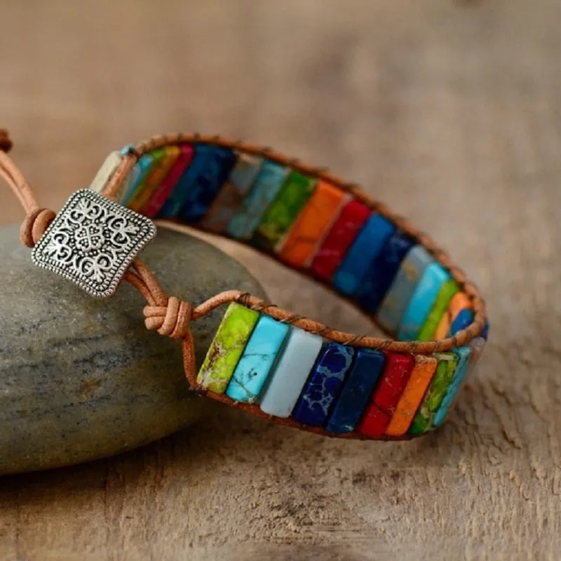 Chakra Bracelet Jewelry Handmade Multi Color Natural
