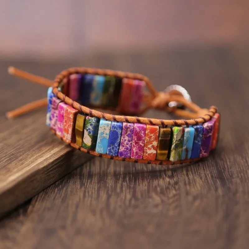 Chakra Bracelet Jewelry Handmade Multi Color Natural
