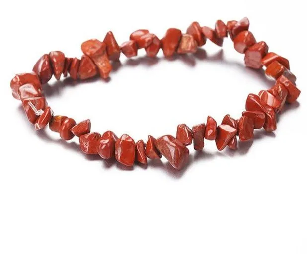 Chakra Chipped Natural Crystal Stone Stretch Bracelet