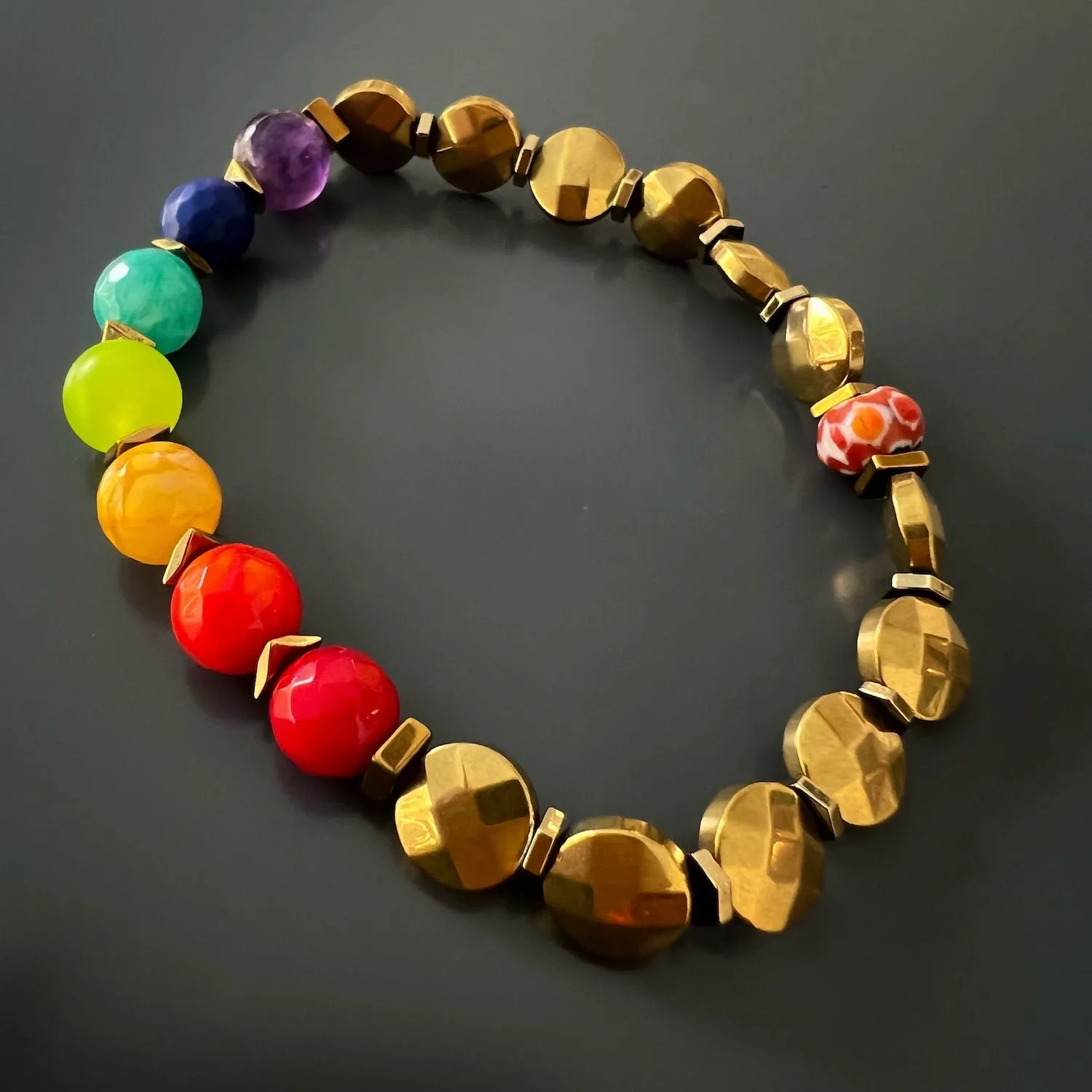 Chakra Colors Balance Beaded Bracelet