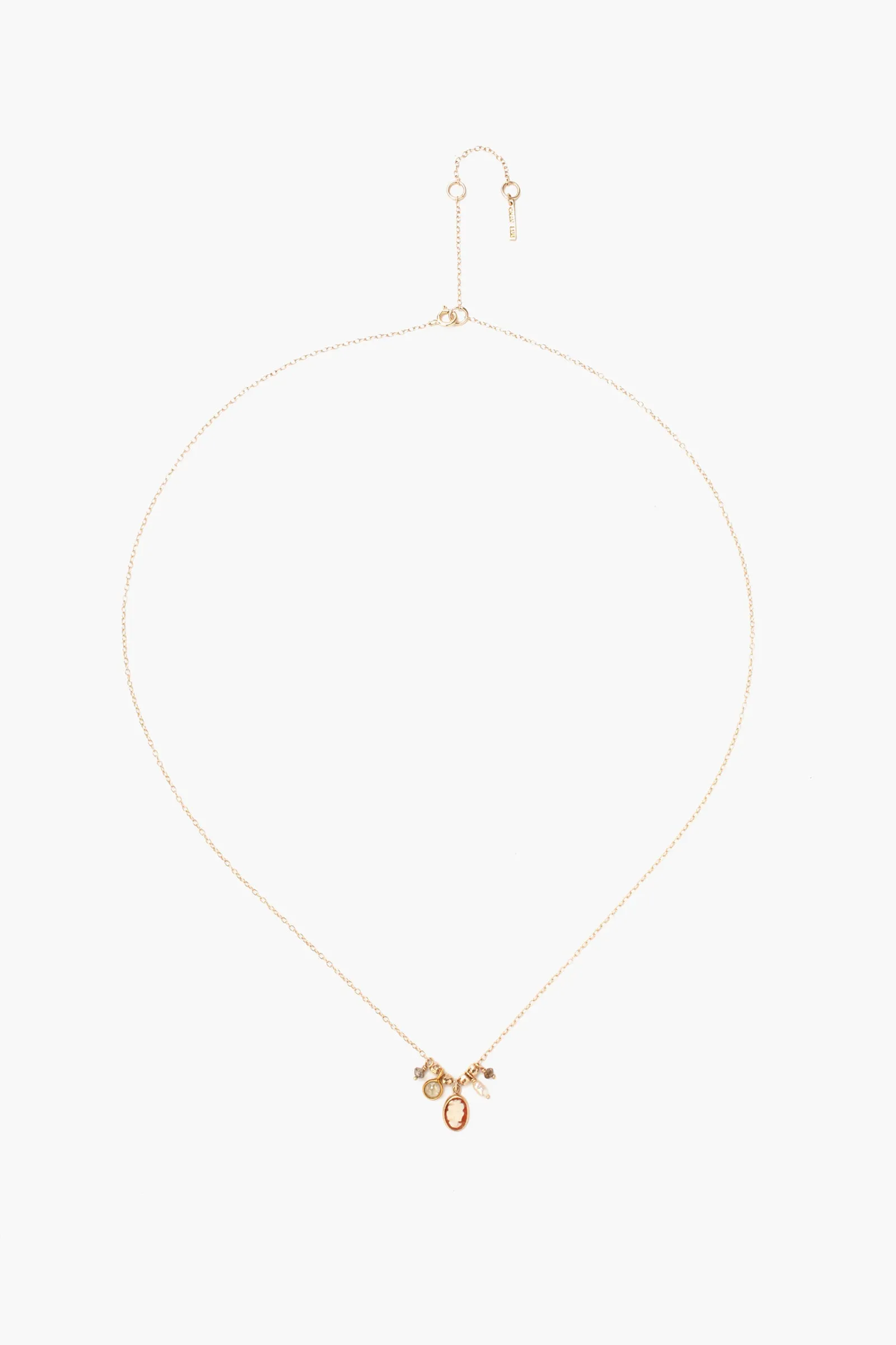 Chan Luu 14k gold champagne diamond necklace