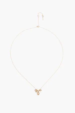Chan Luu 14k gold champagne diamond necklace