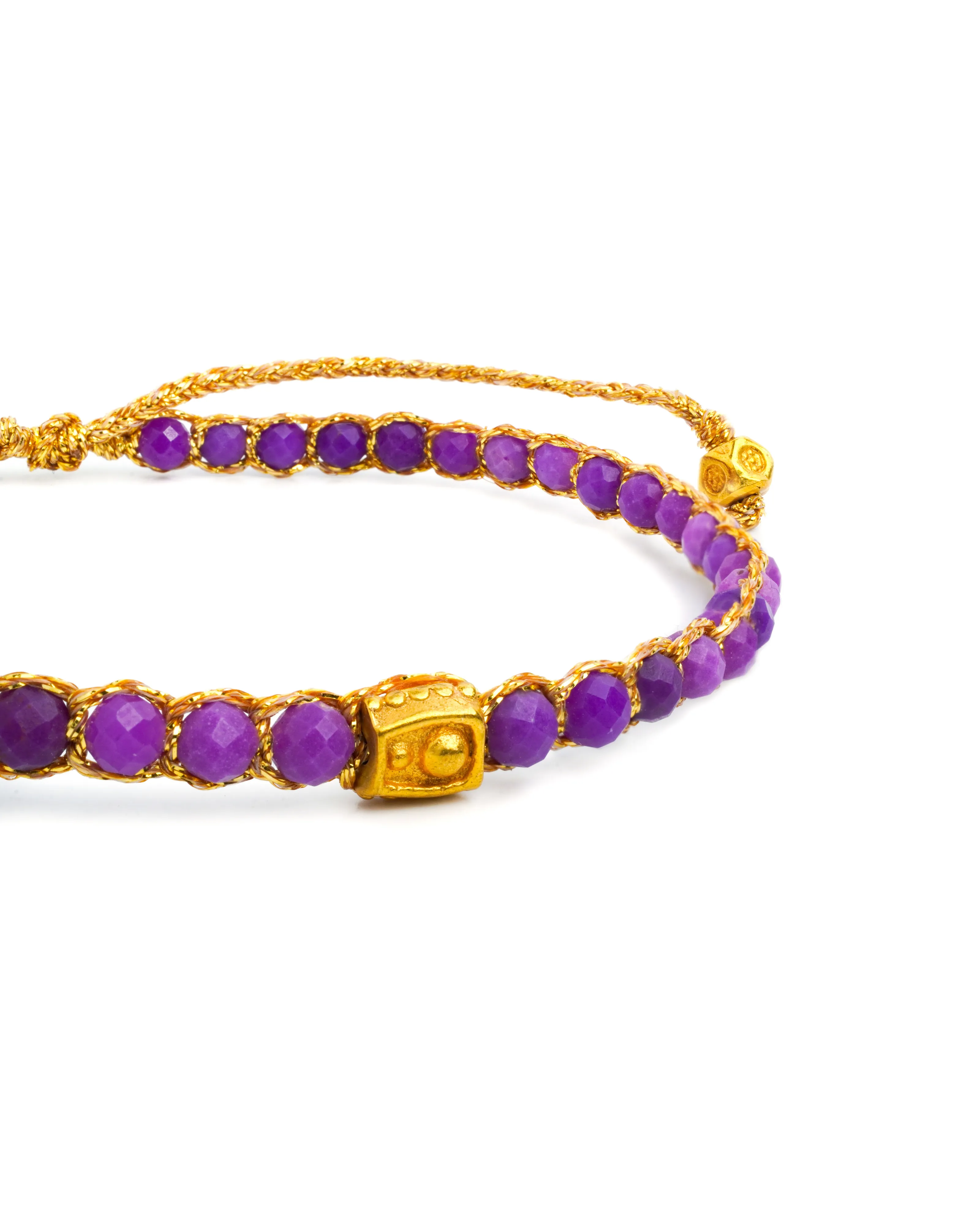 Charoite Bracelet | Gold