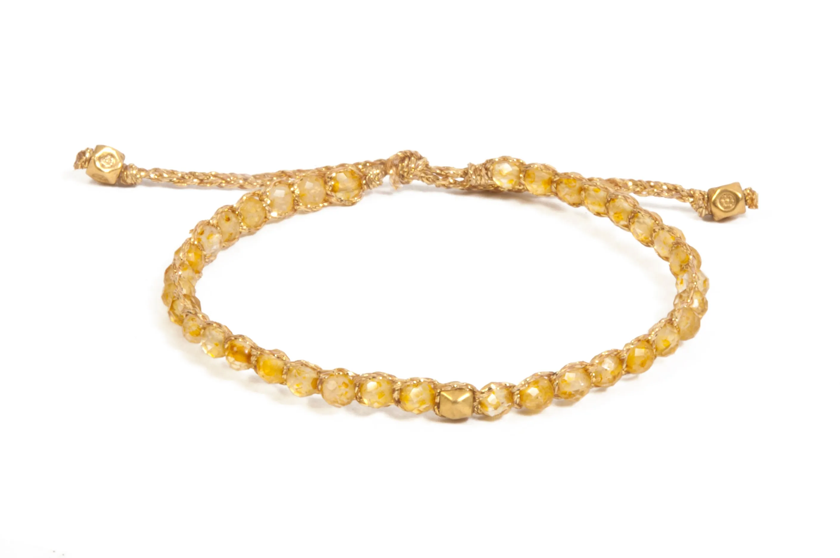 Citrine Bracelet Nugget Kids | Gold