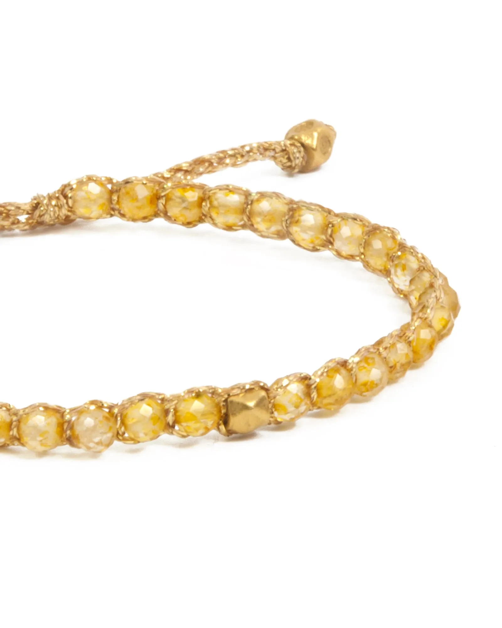 Citrine Bracelet Nugget Kids | Gold