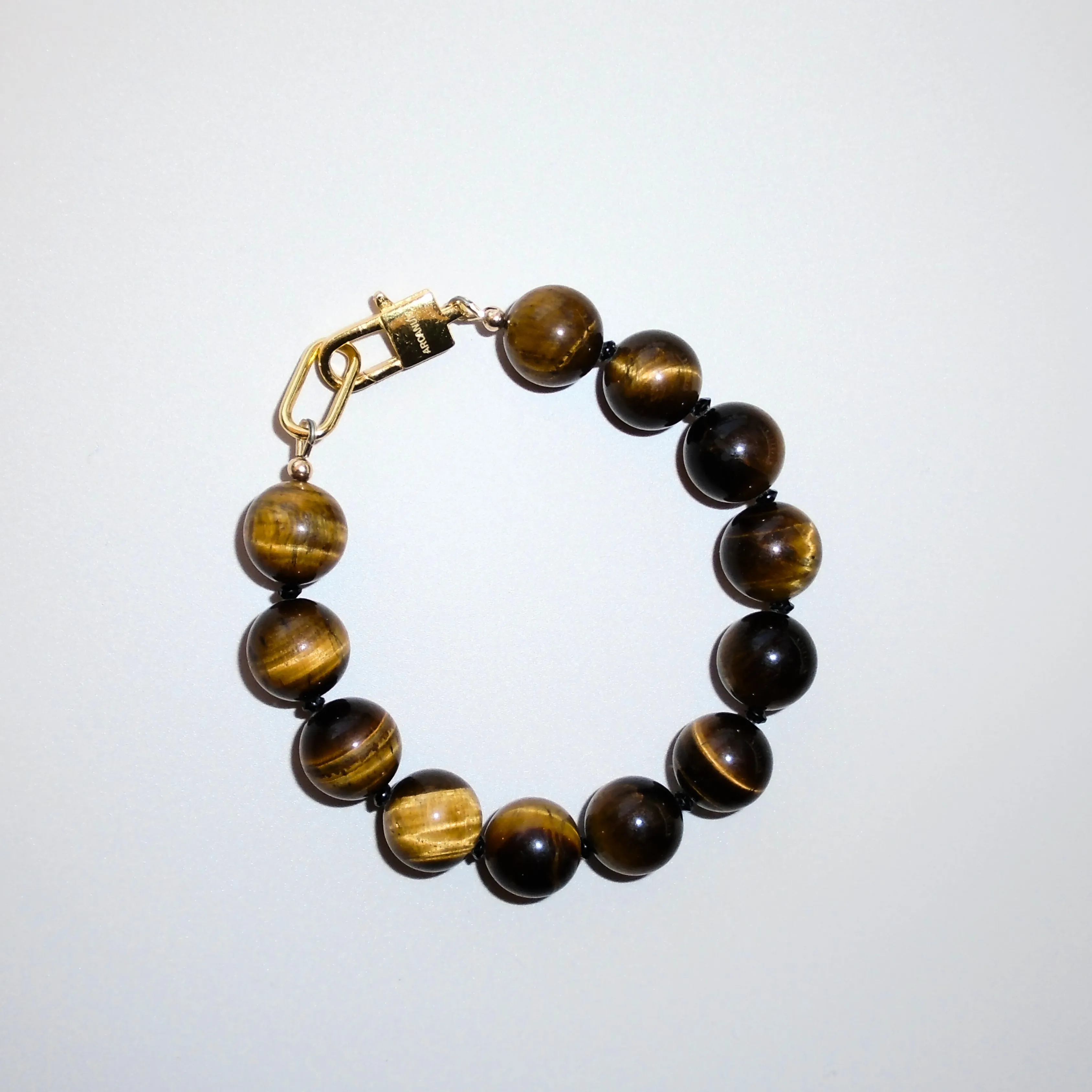 Clasp Bracelet - Tigers Eye & Black Tourmaline