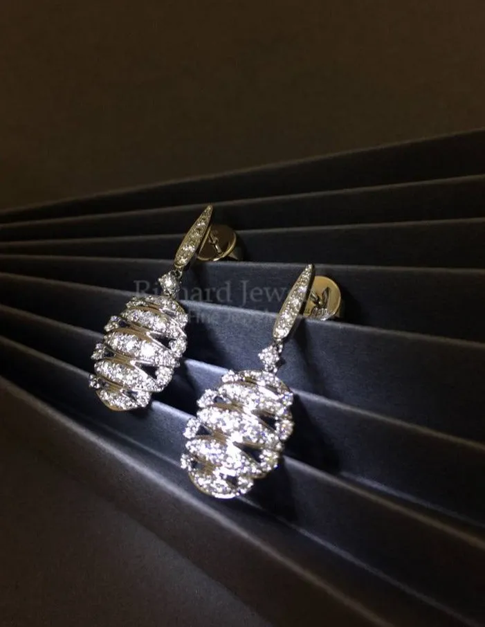 Classic Dangling Diamond Earrings