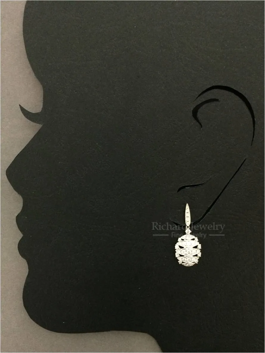 Classic Dangling Diamond Earrings