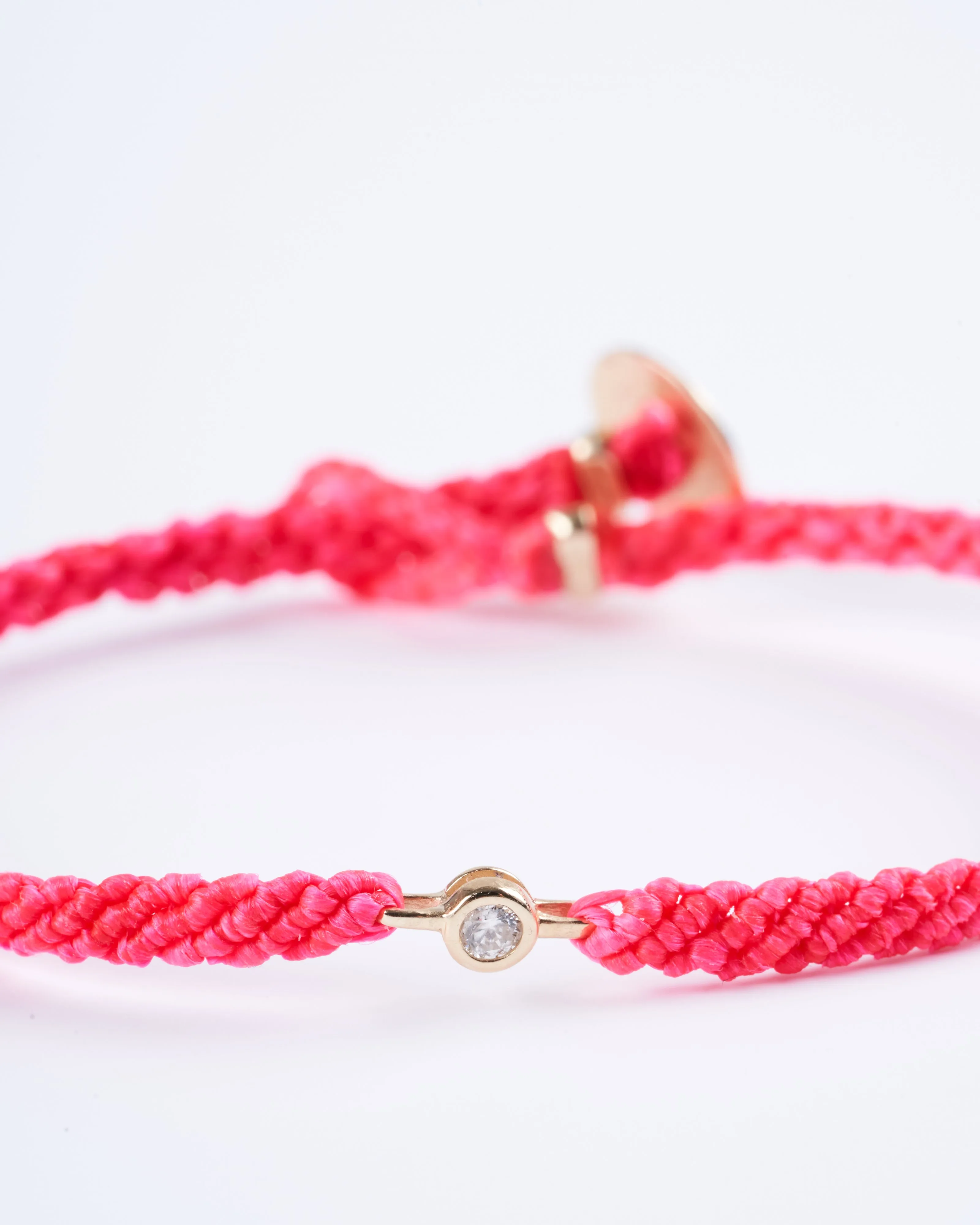 classic diamond bracelet in fuchsia - gold