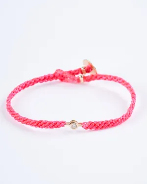 classic diamond bracelet in fuchsia - gold