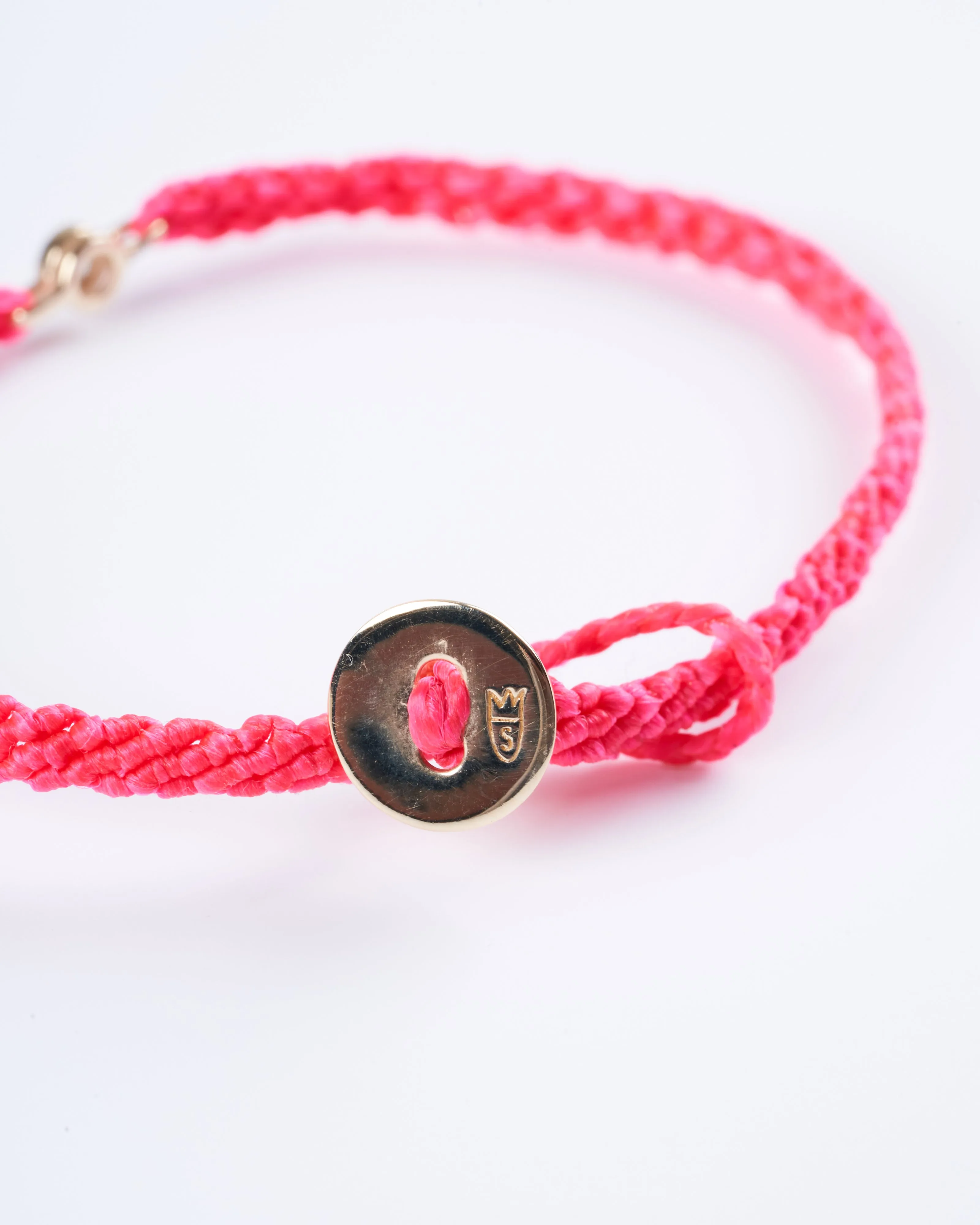 classic diamond bracelet in fuchsia - gold
