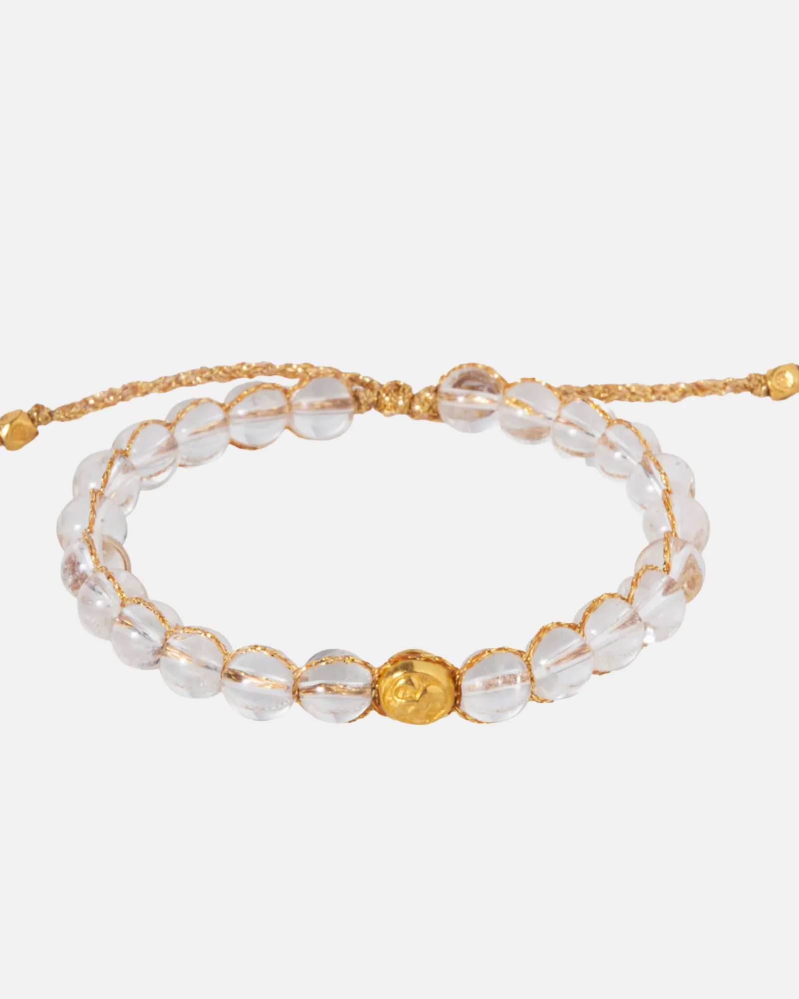 Clear Quartz 6mm Bracelet | Gold
