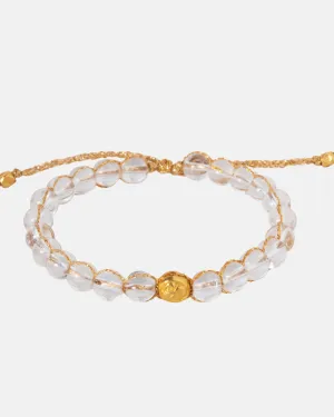 Clear Quartz 6mm Bracelet | Gold